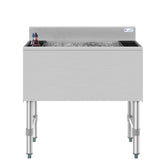 30 in. Commercial Underbar Ice Bin with Siding Lid in Stainless Steel (KM-UIB-1830)